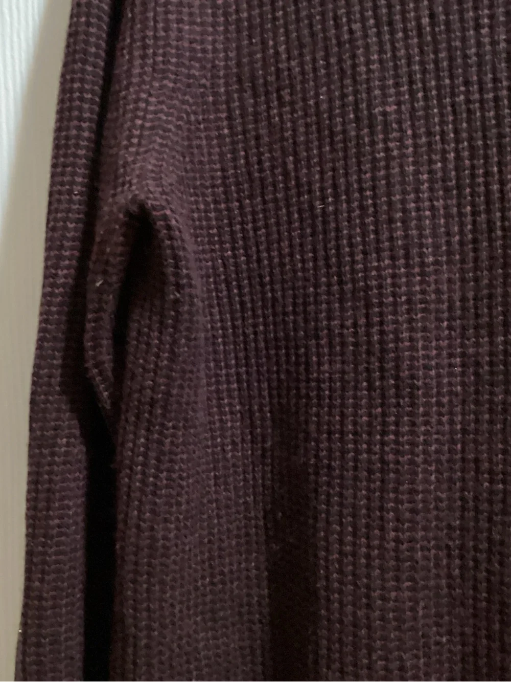 Banana Republic Men’s Waffle Knit Crewneck Sweater - Dark Burgundy
